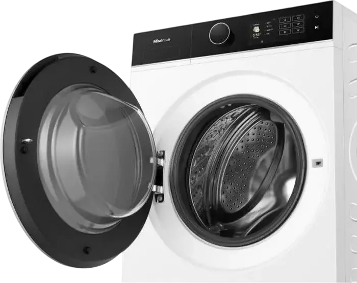 Стиральная машина Hisense WF5I9043BBFS с фронтальной загрузкой, 9 кг, 1400 об/мин, класс энергопотребления A, белая, Steam Mix, Wi-Fi ConnectLife