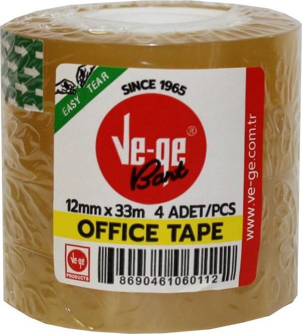 Prostand Banda adeziva (scotch) VE-GE  12mm*33m*40mc  set 4 role