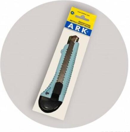 ARK 378 Utility Knife Cutter, 18mm Retractable Blade with Locking System, Durable Metal Guide, Professional Tool for Office, Warehouse and Home