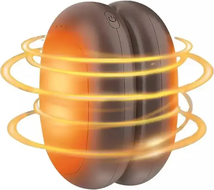 Электрический грелка для рук Proove HeatBean, аккумулятор 2500 мАч, 3 режима подогрева (40-53°C), зарядка USB Type-C, алюминиевый корпус, коричневый