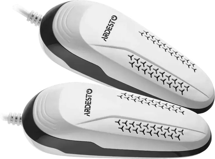 Ardesto ESHD-001 Electric Shoe Dryer with Active Oxygen O3 Ozone Technology, 10W, Automatic Shut-off, Overheating Protection, White/Grey