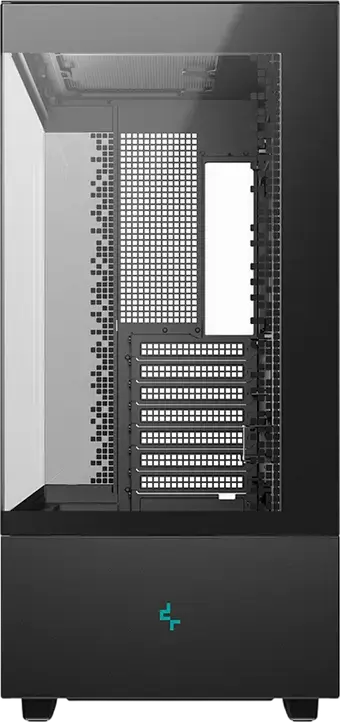 Deepcool CH690 Digital ATX Midi-Tower Fishtank Case, Black, Tempered Glass, Digital Display, Supports Rear Connector Motherboards, 420mm Radiator Support