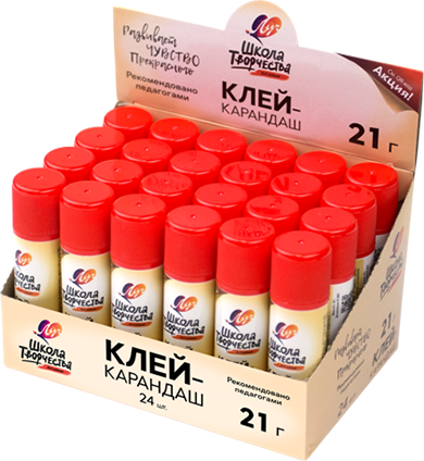 Luch Scoala Creatiei Glue Stick 21g, Model 1737-08, Fast-Drying Non-Leaking Adhesive for Paper, Cardboard and Photographs, School and Creative Art
