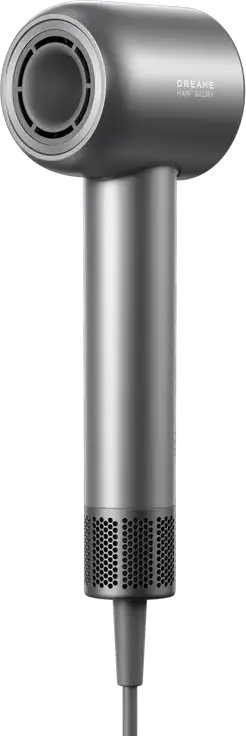 Dreame Hair Glory High-Speed Hair Dryer, 1600W Brushless Motor 110,000 rpm, 300 Million Negative Ions, 4 Temp Settings, Grey, with Diffuser and Concentrator