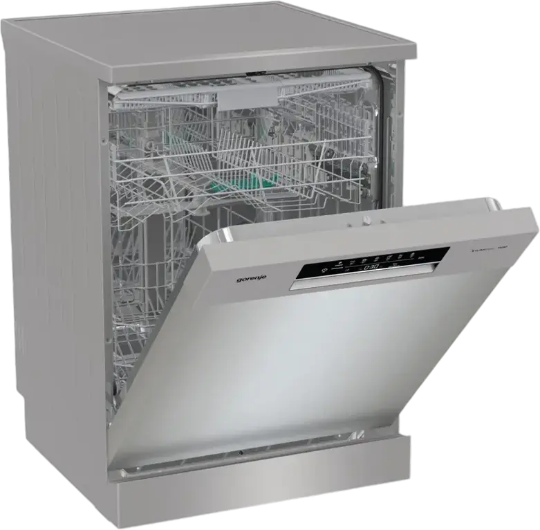 Gorenje GS643E90X GS643D90X Freestanding Dishwasher, Silver, 16 Place Settings, 3 Baskets, FlexUse Loading, UltraClean, Silent, 59.9 cm Width, Energy Class E