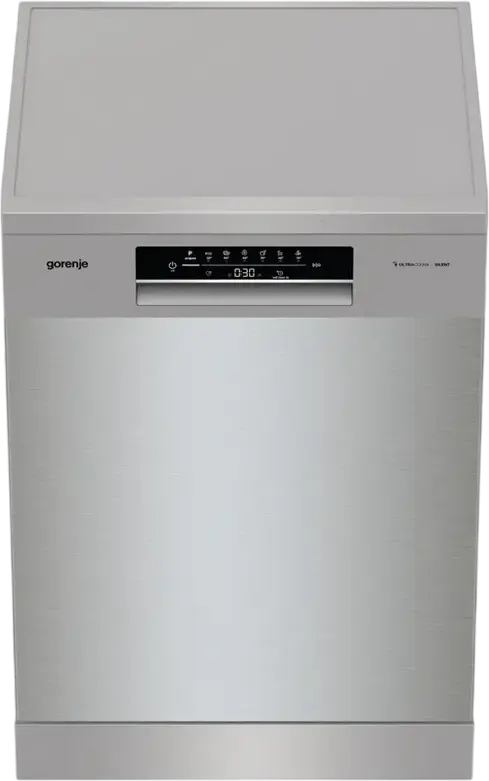 Gorenje GS643E90X GS643D90X Freestanding Dishwasher, Silver, 16 Place Settings, 3 Baskets, FlexUse Loading, UltraClean, Silent, 59.9 cm Width, Energy Class E