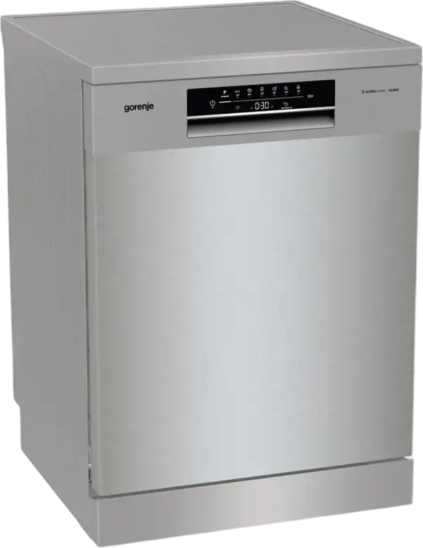 Gorenje GS643E90X GS643D90X Freestanding Dishwasher, Silver, 16 Place Settings, 3 Baskets, FlexUse Loading, UltraClean, Silent, 59.9 cm Width, Energy Class E