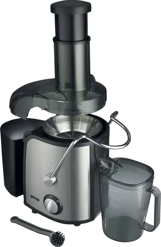 Gorenje JC805EII Centrifugal Juicer, 800W, 75mm XL Feeding Tube, 1L Juice Container, Stainless Steel and Plastic Housing, Anti-Drip System, Black