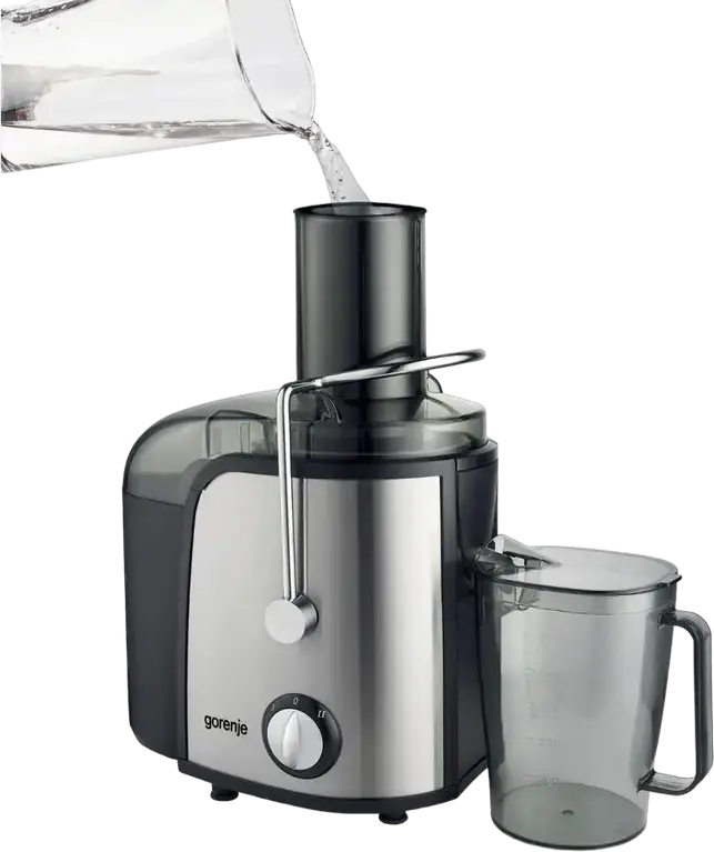 Gorenje JC805EII Centrifugal Juicer, 800W, 75mm XL Feeding Tube, 1L Juice Container, Stainless Steel and Plastic Housing, Anti-Drip System, Black