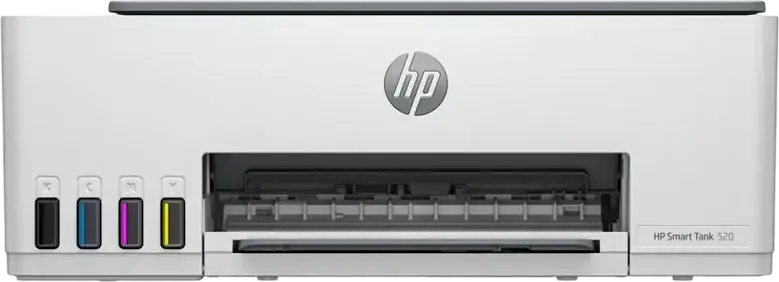 HP Smart Tank 520 All-in-One Multifunction Printer, Print Copy Scan, Thermal Inkjet, 1200x1200 dpi, Flatbed Scanner, USB 2.0, White