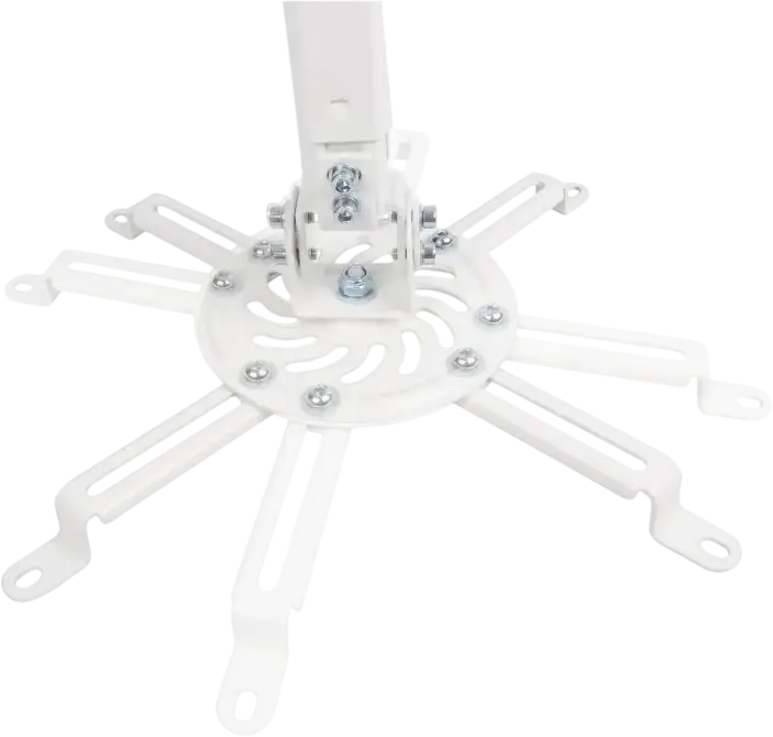 Reflecta Prometheus 545-900 Universal Projector Ceiling Mount, Height Adjustable 545-900mm, Max Load 13.5kg, 360° Rotation, Tilt/Swivel, White