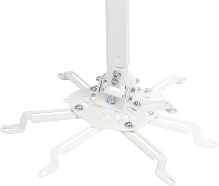 Reflecta Prometheus 545-900 Universal Projector Ceiling Mount, Height Adjustable 545-900mm, Max Load 13.5kg, 360° Rotation, Tilt/Swivel, White