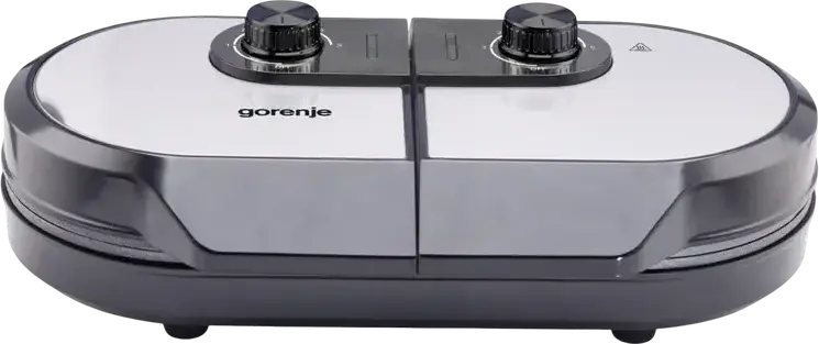Gorenje WM1400SB Waffle Maker, 1400W, Non-stick Dual-style Plates (Heart & Square), 5 Temperature Modes, Dual Control Knobs, Black