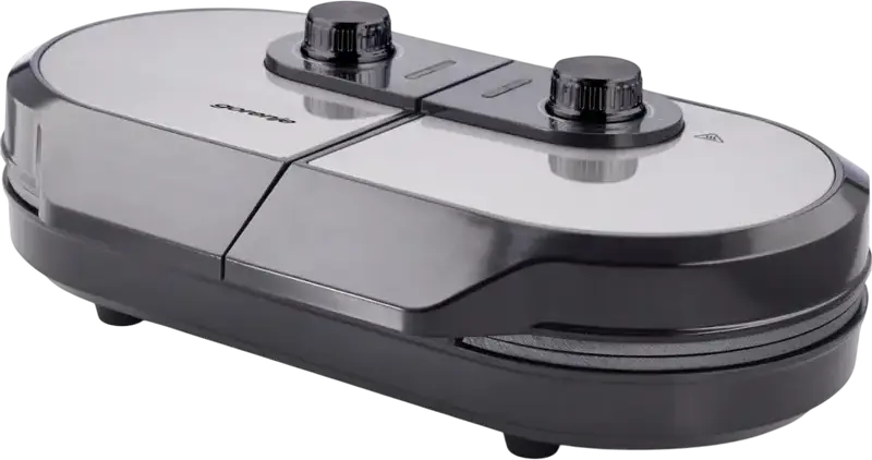 Gorenje WM1400SB Waffle Maker, 1400W, Non-stick Dual-style Plates (Heart & Square), 5 Temperature Modes, Dual Control Knobs, Black