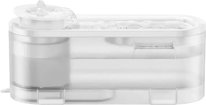 Fântână de Apă Automată pentru Animale Mova WF10 Pro, Capacitate 1.5L, Pompă Wireless, 3 Moduri de Flux, Filtrare Multi-strat, Rezistentă IPX4, Albă