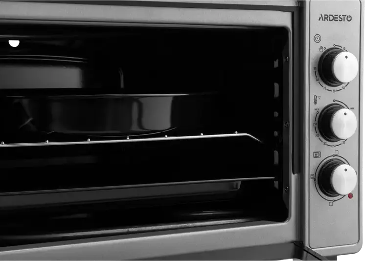 Ardesto MEO-N48GR Freestanding Electric Oven, 48L Capacity, 1700W Power, 50-320°C Temperature Range, Timer with Auto Shut-off, Gray