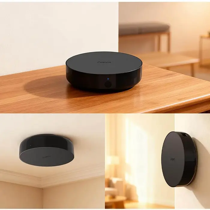 Aqara Hub M200 Smart Home Hub, Matter Controller, Thread Border Router, Zigbee Hub with 360 IR Blaster, PoE/USB-C, Ethernet, Black