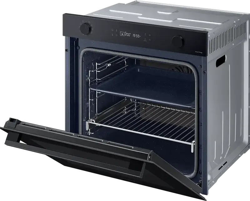 Samsung NV7B4125ZAK Built-in Electric Oven, 76L, A+ Energy Class, Black, Catalytic Cleaning, SmartThings, LED Display, Convection & Grill, 59.5cm