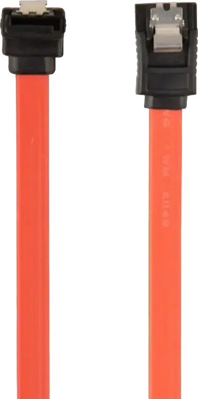 Cablexpert CC-SATAM-DATA90 SATA III Data Cable, 0.5m, SATA Male to SATA Male 90-Degree Right Angle, Metal Locking Clips, Red, Backward Compatible