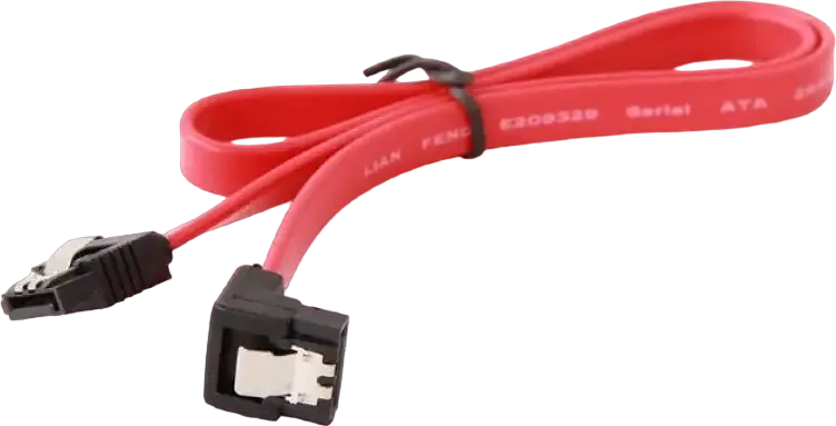 Cablexpert CC-SATAM-DATA90 SATA III Data Cable, 0.5m, SATA Male to SATA Male 90-Degree Right Angle, Metal Locking Clips, Red, Backward Compatible