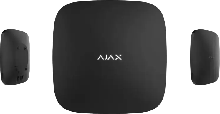 Ajax Hub Smart Alarm Control Panel, Ethernet & GSM 2G, Jeweller Radio Protocol, Support for 100 Devices, Backup Battery, Black