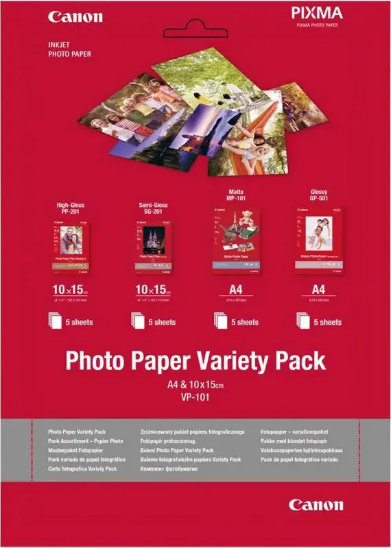 Hârtie fotografică Canon Photo Paper Variety Pack, A4