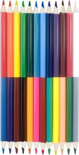 Creioane Colorate Duble Luch Duo Classica 33C 2190-08, 24 Culori, Mina Moale, Formă Hexagonală din Lemn, Culori Intense