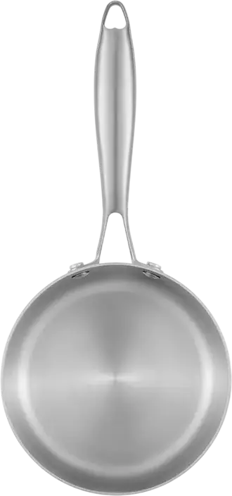 Resto Corvus 95022 Stainless Steel Tri-Ply Saucepan, 1.4L, 16cm Diameter, Induction Compatible, Internal Volume Markings, Grey
