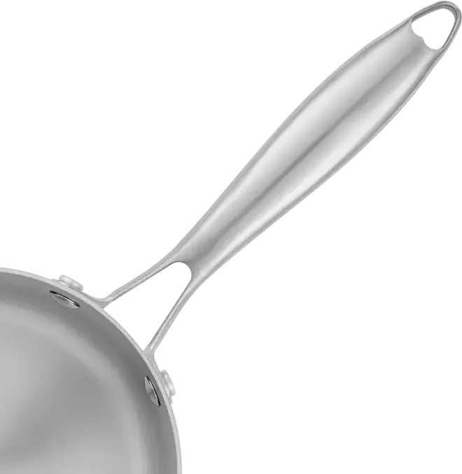 Resto Corvus 95022 Stainless Steel Tri-Ply Saucepan, 1.4L, 16cm Diameter, Induction Compatible, Internal Volume Markings, Grey