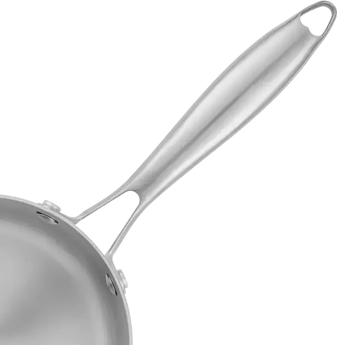 Resto Corvus 95022 Stainless Steel Tri-Ply Saucepan, 1.4L, 16cm Diameter, Induction Compatible, Internal Volume Markings, Grey