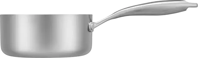 Resto Corvus 95022 Stainless Steel Tri-Ply Saucepan, 1.4L, 16cm Diameter, Induction Compatible, Internal Volume Markings, Grey