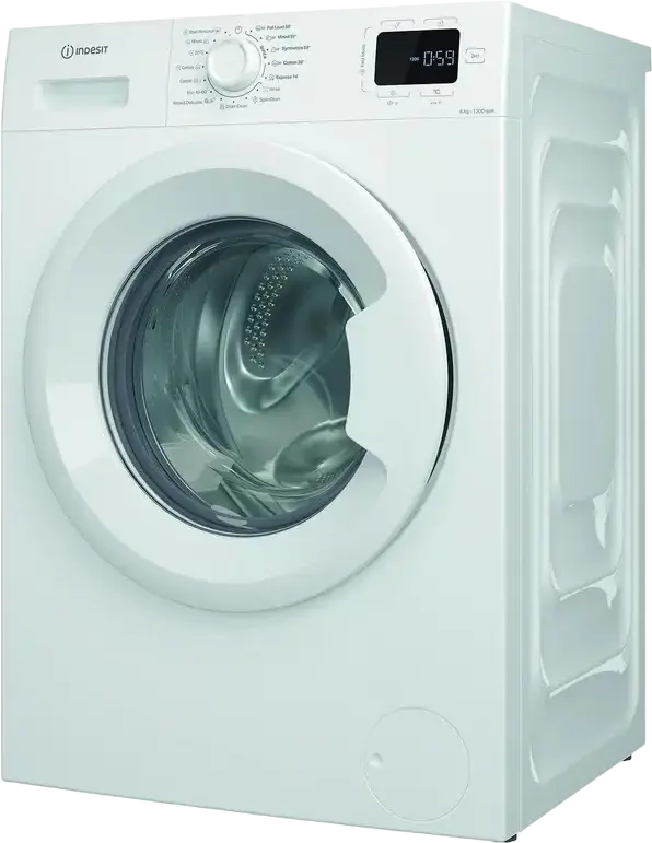 Стиральная машина Indesit IM 642 MY с фронтальной загрузкой, 6 кг, 1200 об/мин, инверторный двигатель, очистка паром, 15 программ, белая