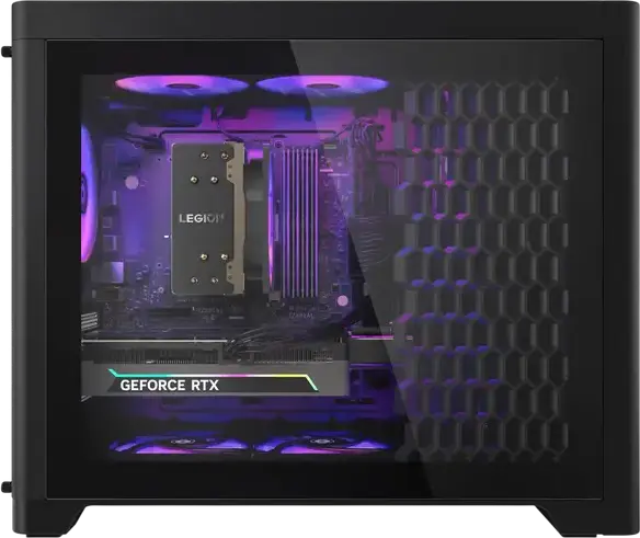 Lenovo Legion T5 30AGB10 Gaming Desktop Tower, AMD Ryzen 7 7800X3D, 32GB DDR5 5600MHz, 1TB SSD PCIe Gen4, NVIDIA GeForce RTX 5070 12GB GDDR7, Wi-Fi 7, Black