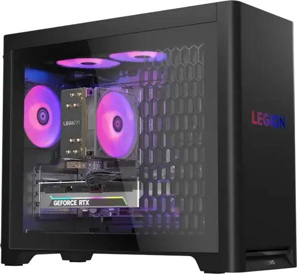 Lenovo Legion T5 30AGB10 Gaming Desktop Tower, AMD Ryzen 7 7800X3D, 32GB DDR5 5600MHz, 1TB SSD PCIe Gen4, NVIDIA GeForce RTX 5070 12GB GDDR7, Wi-Fi 7, Black