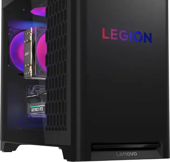 Lenovo Legion T5 30AGB10 Gaming Desktop Tower, AMD Ryzen 7 7800X3D, 32GB DDR5 5600MHz, 1TB SSD PCIe Gen4, NVIDIA GeForce RTX 5070 12GB GDDR7, Wi-Fi 7, Black