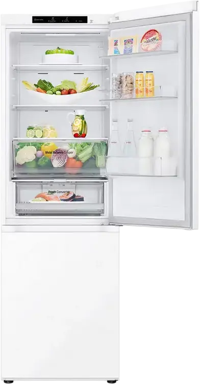 LG GBV3100ESW Freestanding Bottom Freezer Refrigerator, 344L Total Net Volume, No Frost, Smart Inverter Compressor, DoorCooling+, White, 186 cm