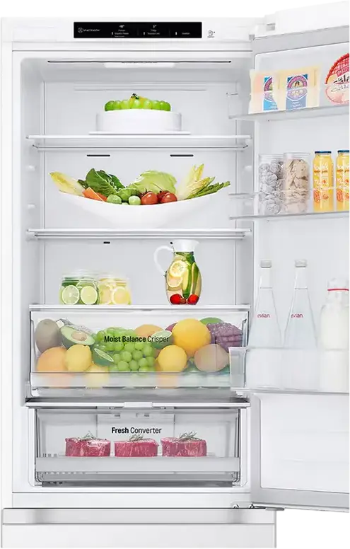 LG GBV3100ESW Freestanding Bottom Freezer Refrigerator, 344L Total Net Volume, No Frost, Smart Inverter Compressor, DoorCooling+, White, 186 cm