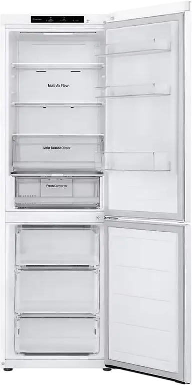 LG GBV3100ESW Freestanding Bottom Freezer Refrigerator, 344L Total Net Volume, No Frost, Smart Inverter Compressor, DoorCooling+, White, 186 cm