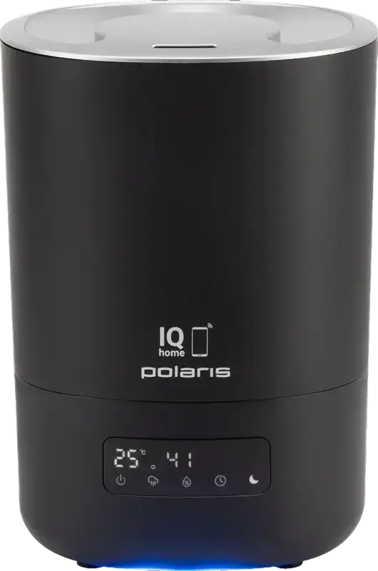 Polaris PUH 8080 Ultrasonic Air Humidifier, 4.5L Water Tank, WiFi Connectivity IQ home, LED Display, Hygrometer, Remote Control, Black