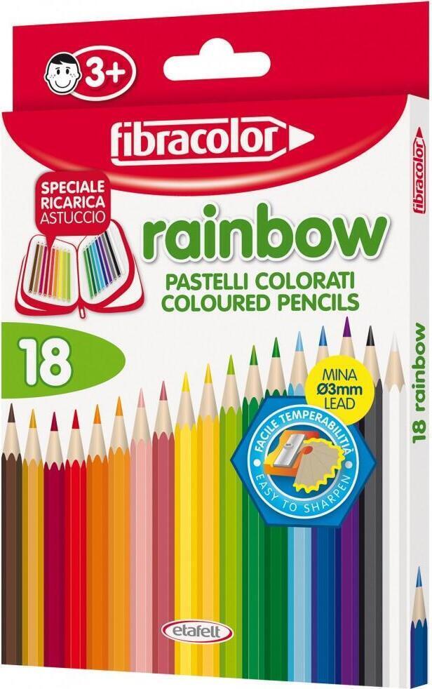 Creioane color 18 cul  Rainbow Fibracolor 10029MC018SE