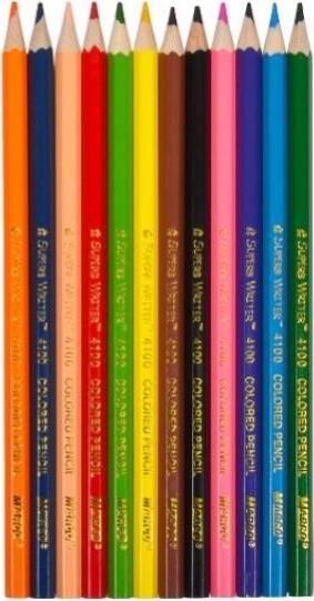 MARCO SuperbWriter 4100 Colored Pencils, Soft and Resistant Lead for Uniform Coloring, Ergonomic Body for School and Creative Drawing, Cardboard Box