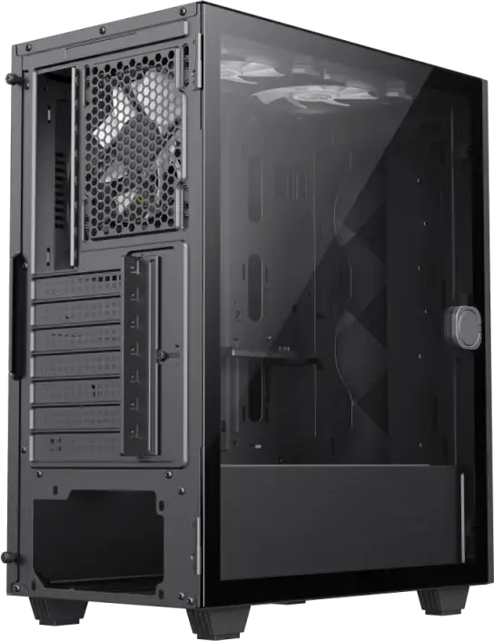 Gamemax Diamond CP WT Midi-Tower E-ATX Case, Black, Tempered Glass, ARGB Lighting, 4 Preinstalled Fans, Support GPU 340mm, CPU Cooler 170mm
