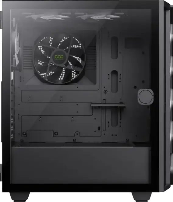 Gamemax Diamond CP WT Midi-Tower E-ATX Case, Black, Tempered Glass, ARGB Lighting, 4 Preinstalled Fans, Support GPU 340mm, CPU Cooler 170mm