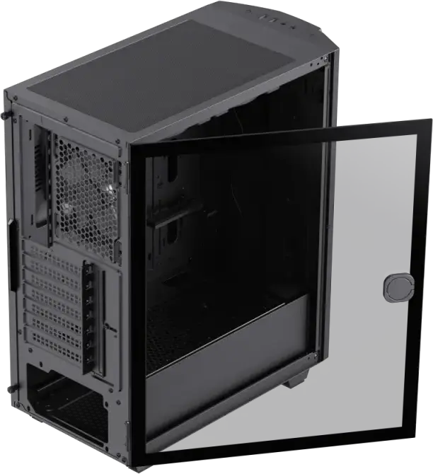 Gamemax Diamond CP WT Midi-Tower E-ATX Case, Black, Tempered Glass, ARGB Lighting, 4 Preinstalled Fans, Support GPU 340mm, CPU Cooler 170mm