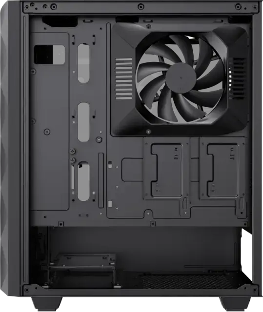 Gamemax Diamond CP WT Midi-Tower E-ATX Case, Black, Tempered Glass, ARGB Lighting, 4 Preinstalled Fans, Support GPU 340mm, CPU Cooler 170mm