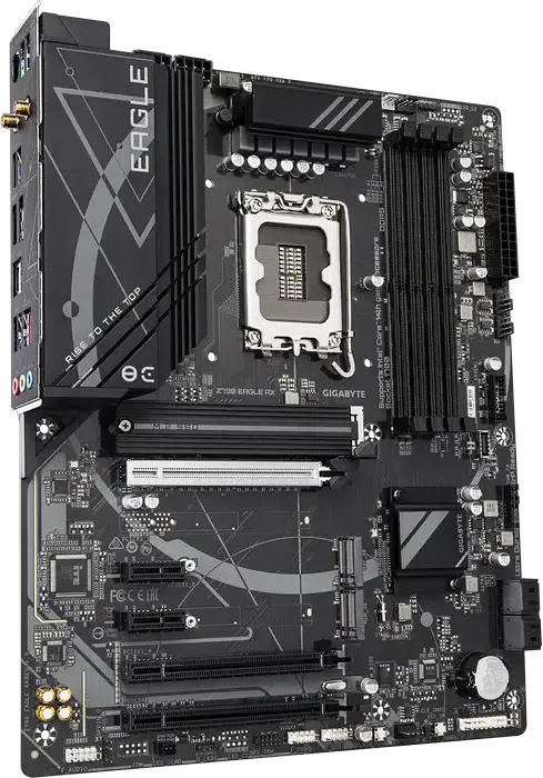 Gigabyte Z790 EAGLE AX Motherboard LGA1700 Intel Z790 ATX DDR5 7600MHz OC 256GB PCIe 5.0 Wi-Fi 6E Bluetooth 5.3 3x M.2 Gen4
