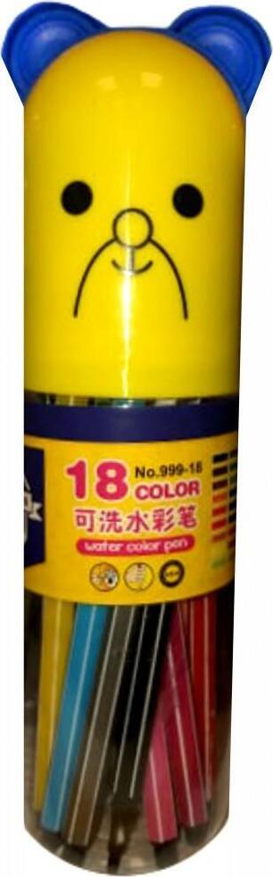 Prostand Carioci in cutie plastic rotunda 18cul 999-18
