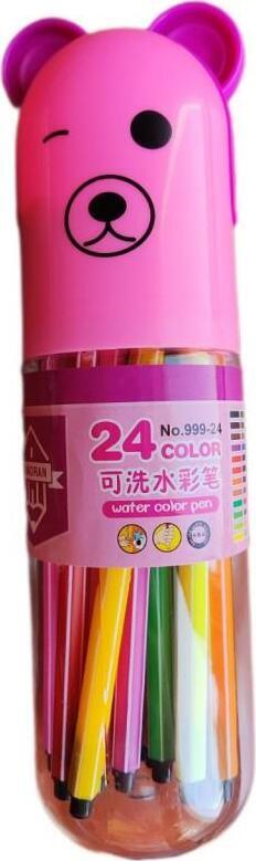 Prostand Carioci in cutie plastic rotunda 24cul 999-24