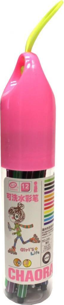 Prostand Carioci in cutie plastic rotunda 12cul 208-12  0180295126803505/42