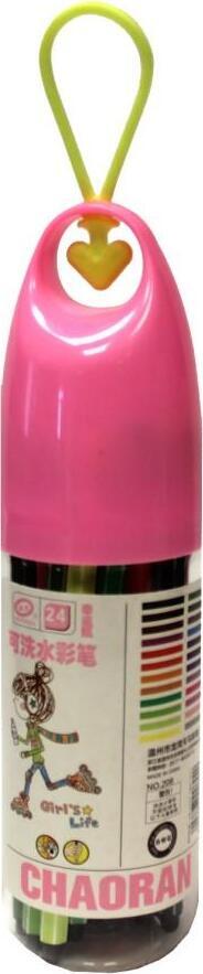 Prostand Carioci in cutie plastic rotunda 24cul 208-24